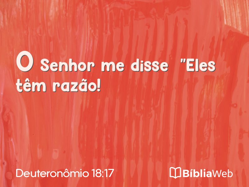 Deuteronômio 18:17 em imagem para compartilhar