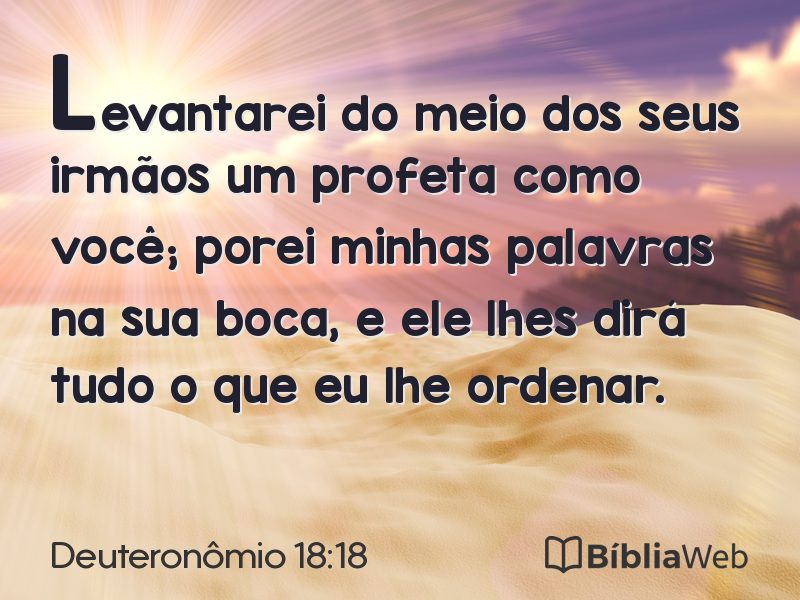 Deuteronômio 18:18 em imagem para compartilhar