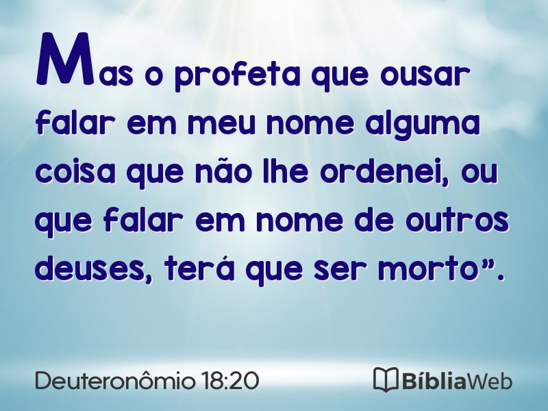 Deuteronômio 18:20 em imagem para compartilhar