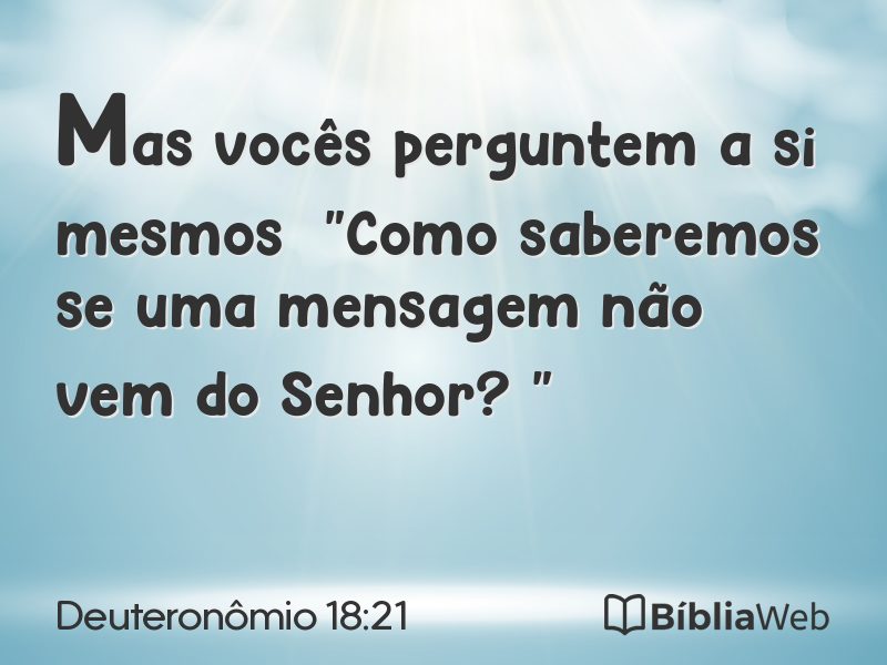 Deuteronômio 18:21 em imagem para compartilhar