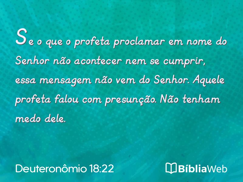 Deuteronômio 18:22 em imagem para compartilhar