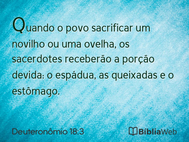 Deuteronômio 18:3 em imagem para compartilhar