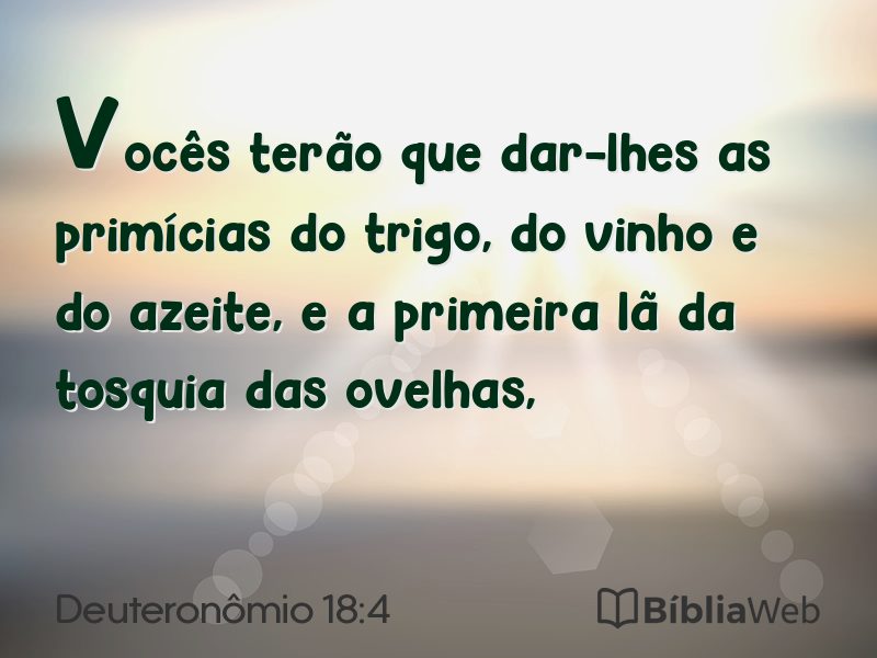 Deuteronômio 18:4 em imagem para compartilhar
