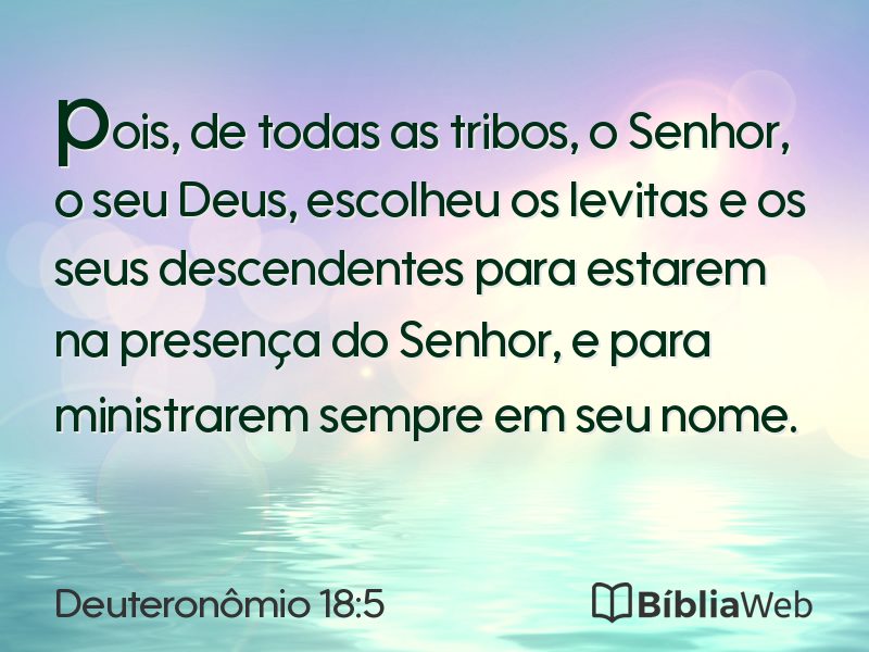 Deuteronômio 18:5 em imagem para compartilhar
