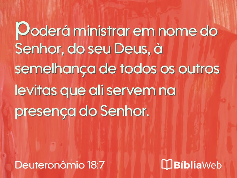 Deuteronômio 18:7 em imagem para compartilhar