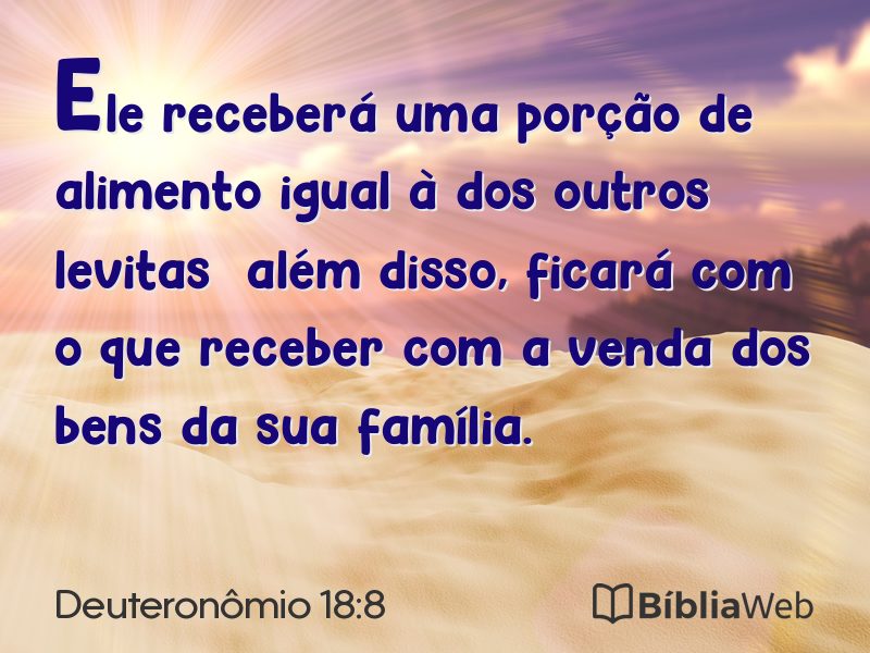 Deuteronômio 18:8 em imagem para compartilhar
