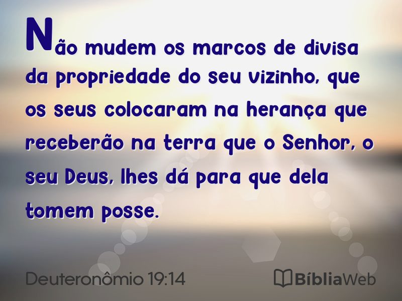 Deuteronômio 19:14 em imagem para compartilhar