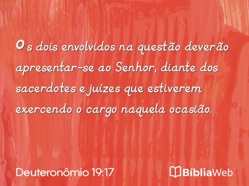 Deuteronômio 19:17 em imagem para compartilhar