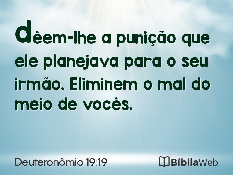 Deuteronômio 19:19 em imagem para compartilhar