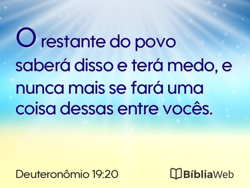 Deuteronômio 19:20 em imagem para compartilhar