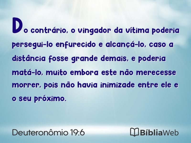 Deuteronômio 19:6 em imagem para compartilhar