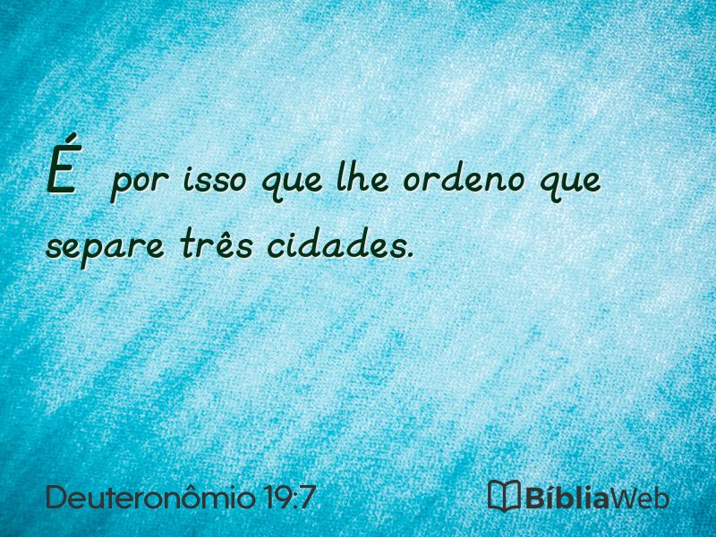 Deuteronômio 19:7 em imagem para compartilhar