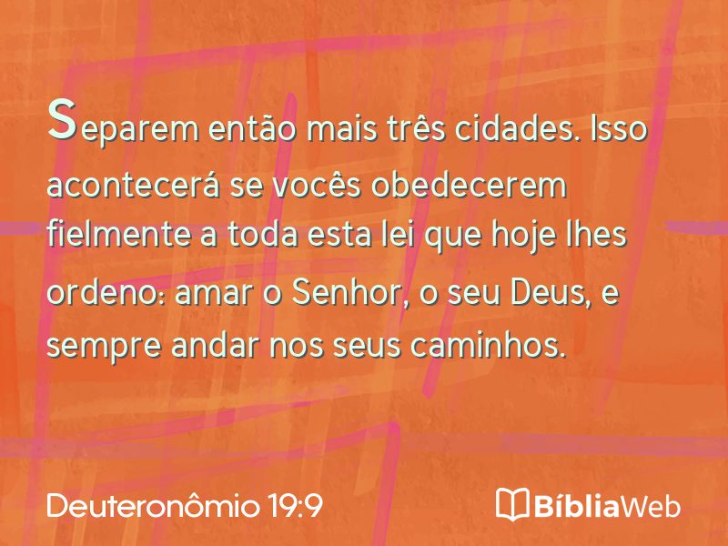 Deuteronômio 19:9 em imagem para compartilhar