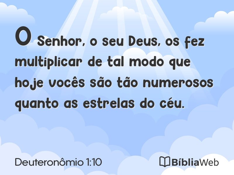 Deuteronômio 1:10 em imagem para compartilhar