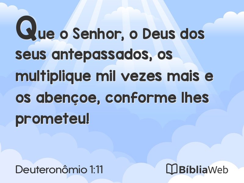 Deuteronômio 1:11 em imagem para compartilhar