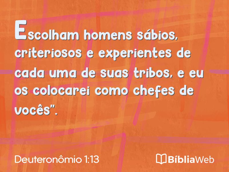 Deuteronômio 1:13 em imagem para compartilhar