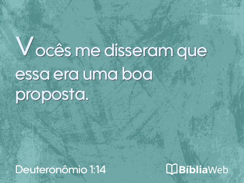 Deuteronômio 1:14 em imagem para compartilhar