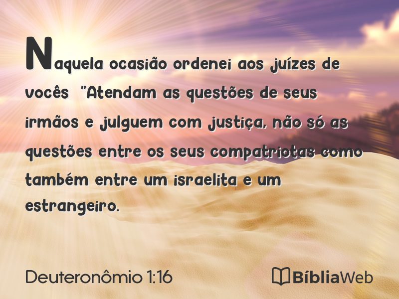 Deuteronômio 1:16 em imagem para compartilhar