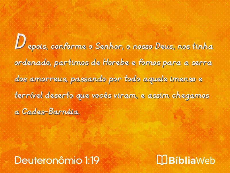 Deuteronômio 1:19 em imagem para compartilhar