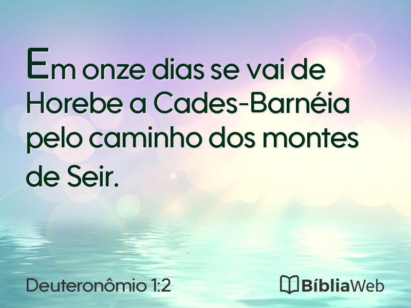 Deuteronômio 1:2 em imagem para compartilhar