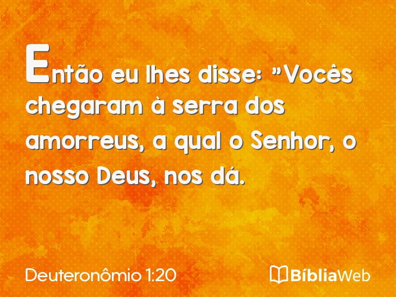 Deuteronômio 1:20 em imagem para compartilhar