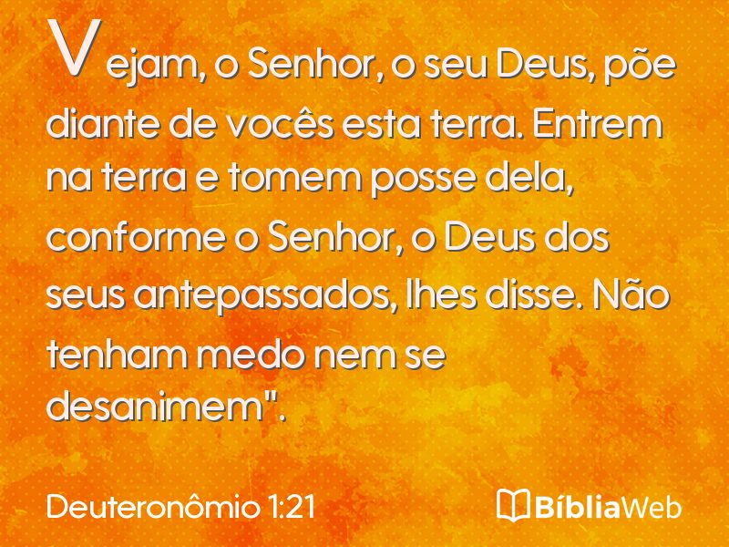 Deuteronômio 1:21 em imagem para compartilhar