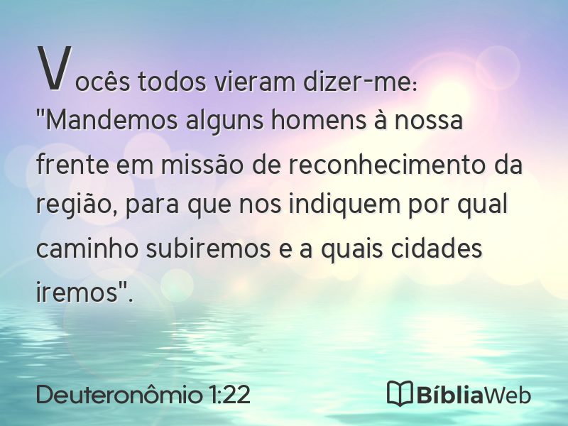 Deuteronômio 1:22 em imagem para compartilhar