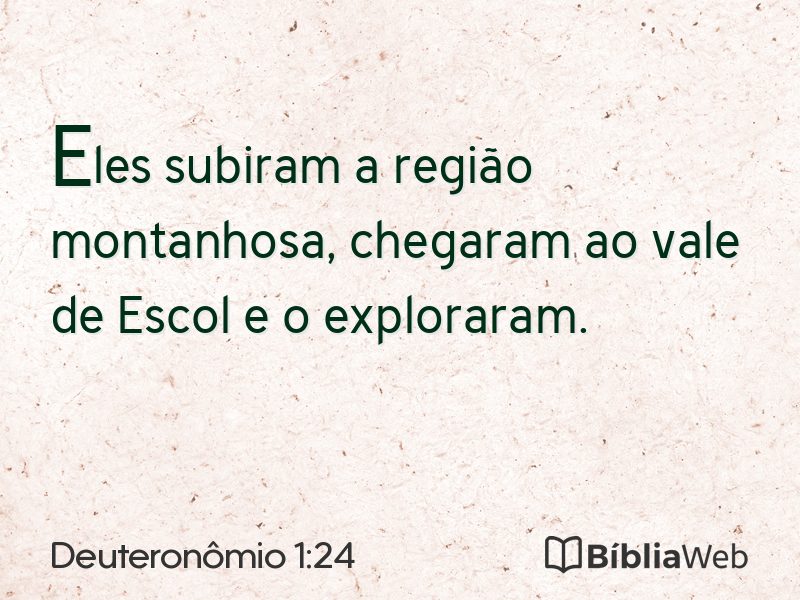 Deuteronômio 1:24 em imagem para compartilhar