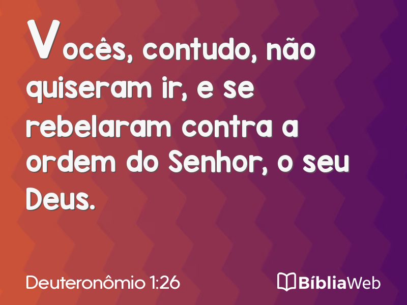 Deuteronômio 1:26 em imagem para compartilhar