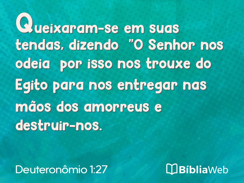 Deuteronômio 1:27 em imagem para compartilhar