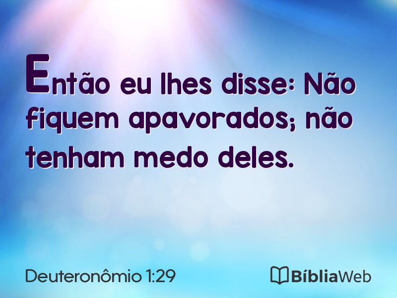 Deuteronômio 1:29 em imagem para compartilhar