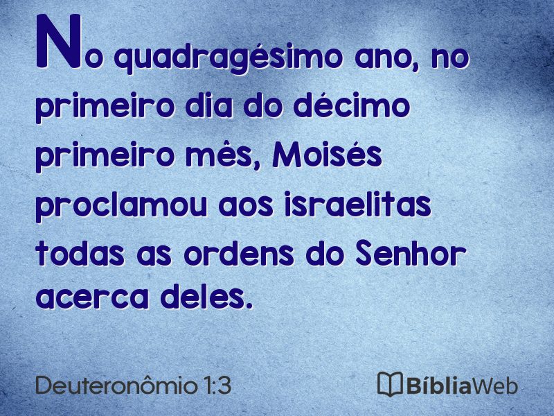 Deuteronômio 1:3 em imagem para compartilhar