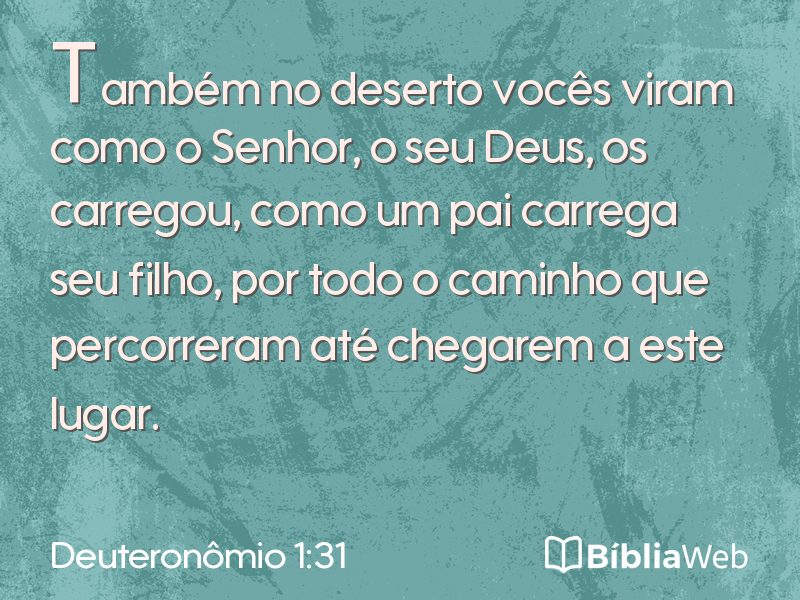 Deuteronômio 1:31 em imagem para compartilhar