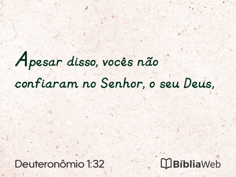 Deuteronômio 1:32 em imagem para compartilhar