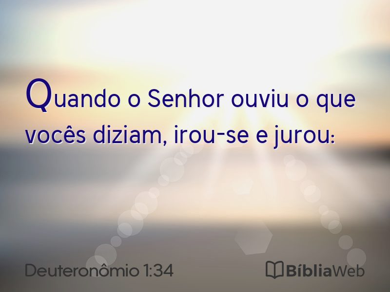 Deuteronômio 1:34 em imagem para compartilhar
