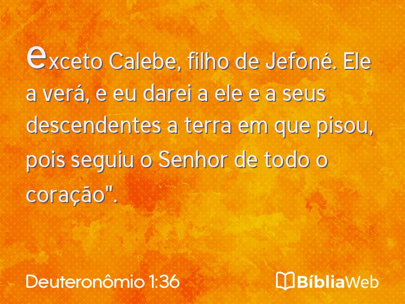 Deuteronômio 1:36 em imagem para compartilhar