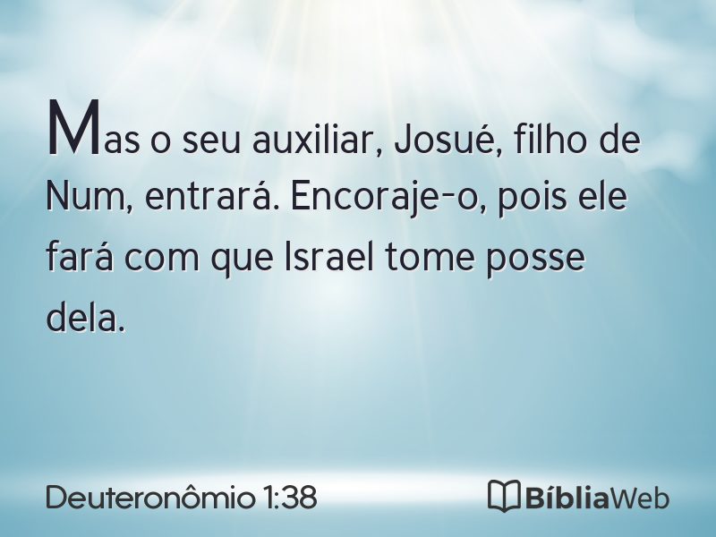 Deuteronômio 1:38 em imagem para compartilhar