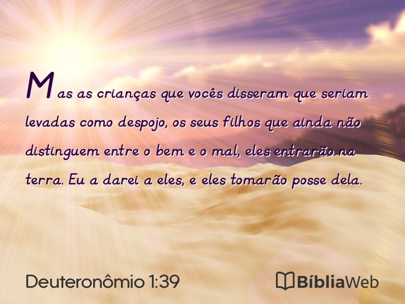 Deuteronômio 1:39 em imagem para compartilhar