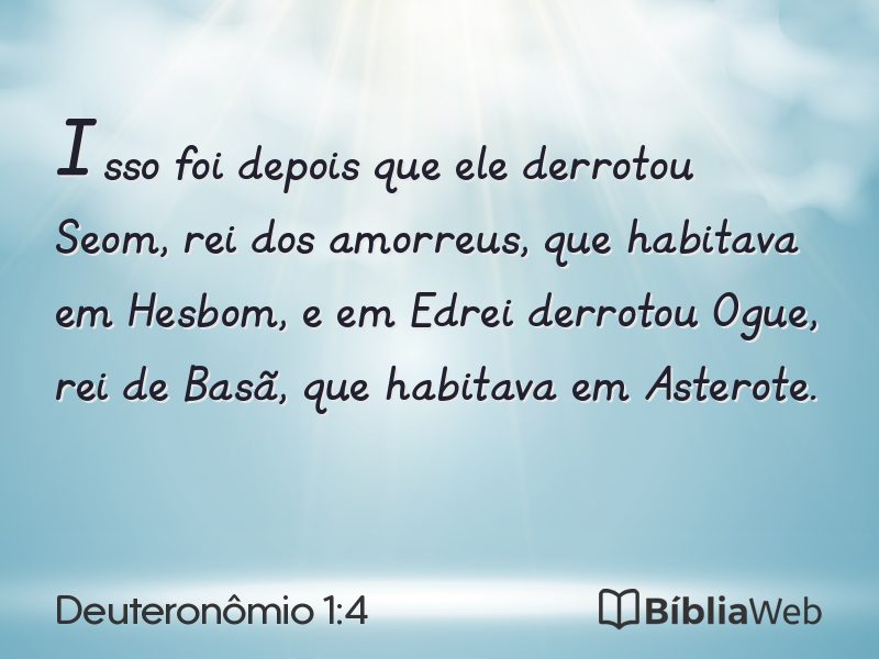 Deuteronômio 1:4 em imagem para compartilhar