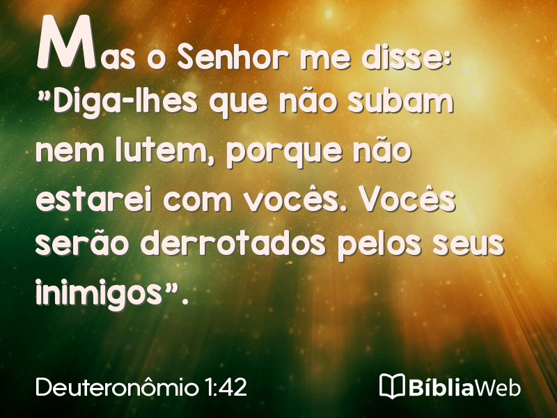 Deuteronômio 1:42 em imagem para compartilhar