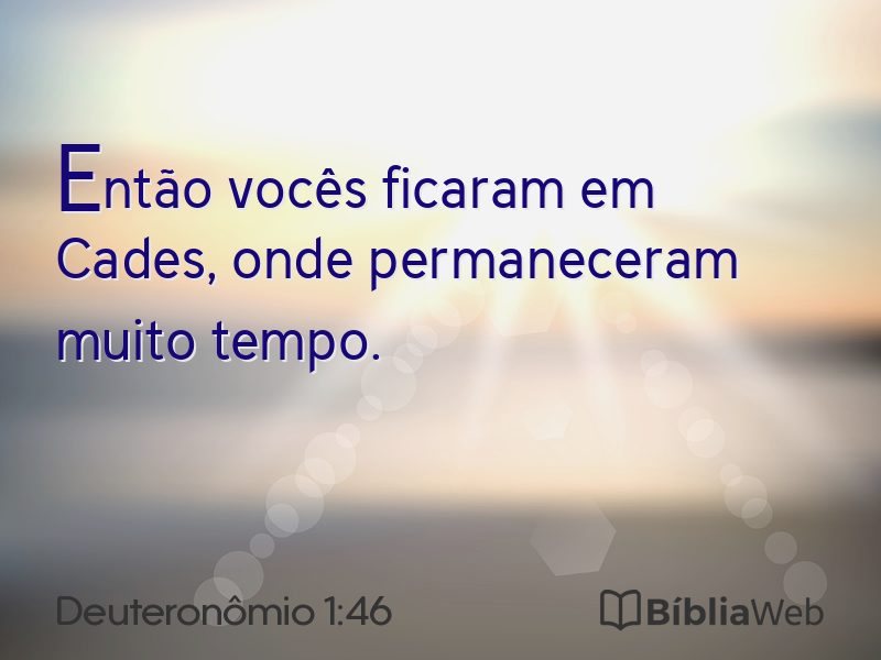 Deuteronômio 1:46 em imagem para compartilhar