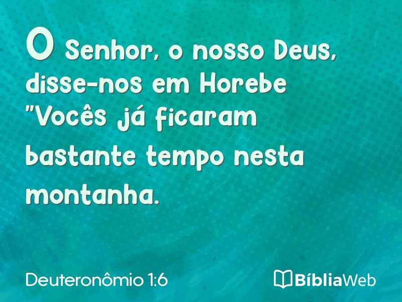 Deuteronômio 1:6 em imagem para compartilhar