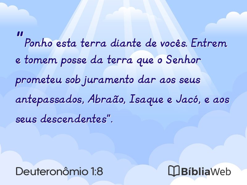 Deuteronômio 1:8 em imagem para compartilhar