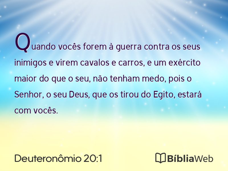 Deuteronômio 20:1 em imagem para compartilhar