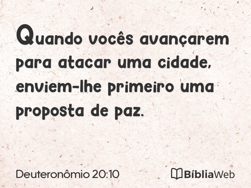 Deuteronômio 20:10 em imagem para compartilhar