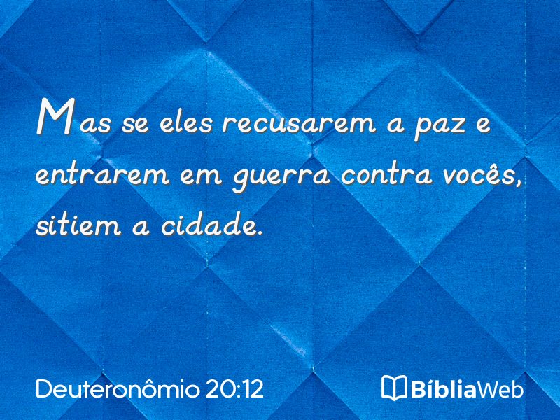 Deuteronômio 20:12 em imagem para compartilhar