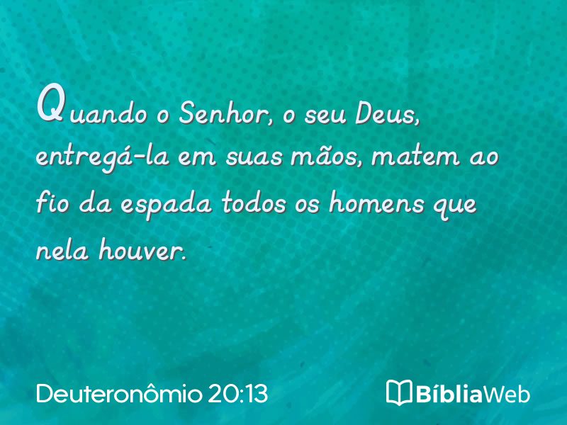Deuteronômio 20:13 em imagem para compartilhar