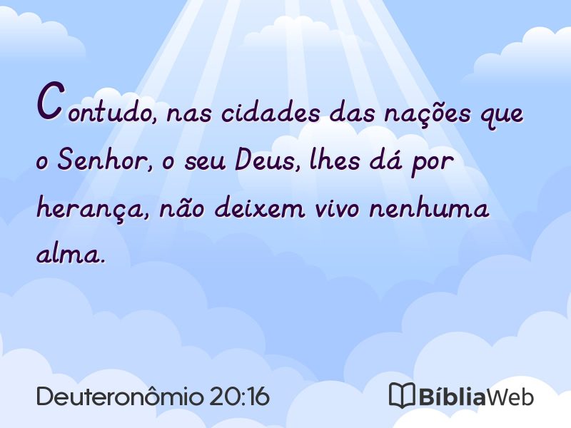 Deuteronômio 20:16 em imagem para compartilhar