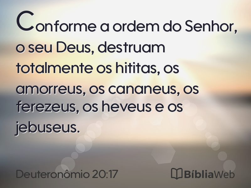 Deuteronômio 20:17 em imagem para compartilhar