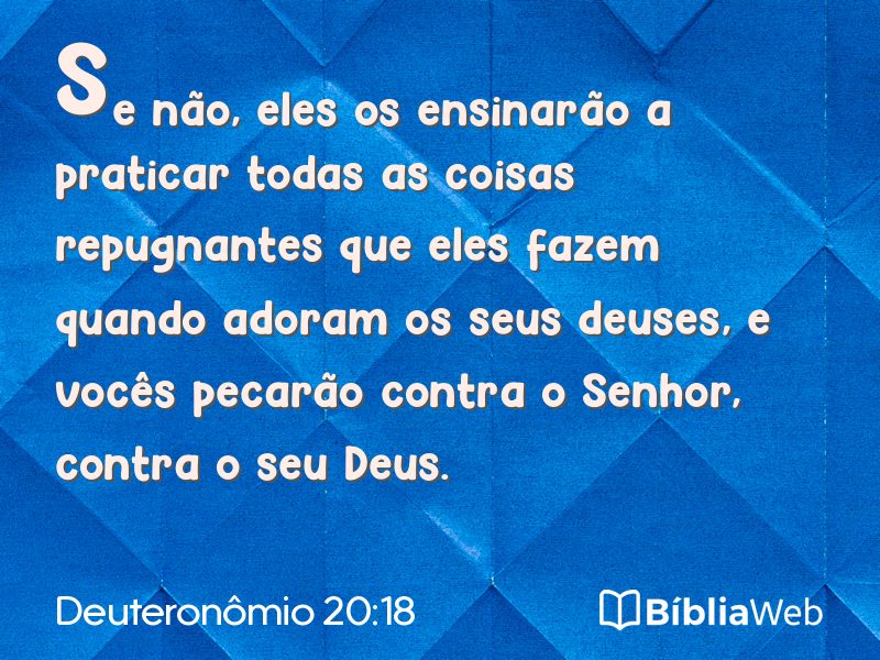 Deuteronômio 20:18 em imagem para compartilhar